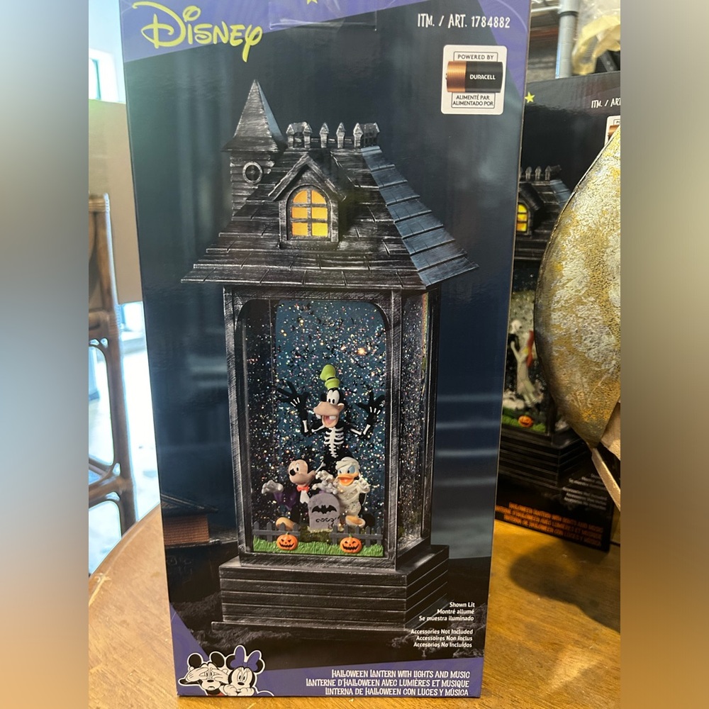 Disney Lantern Halloween with lights music Goofy Donald and Mickey